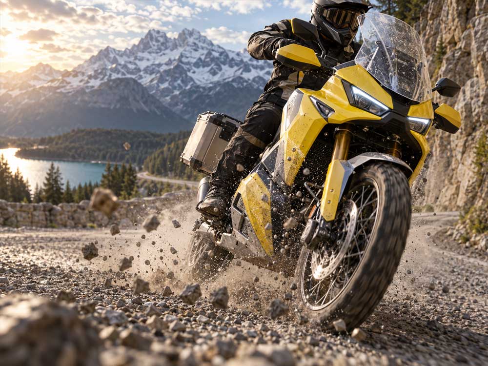 Paint protection film on motorcycle