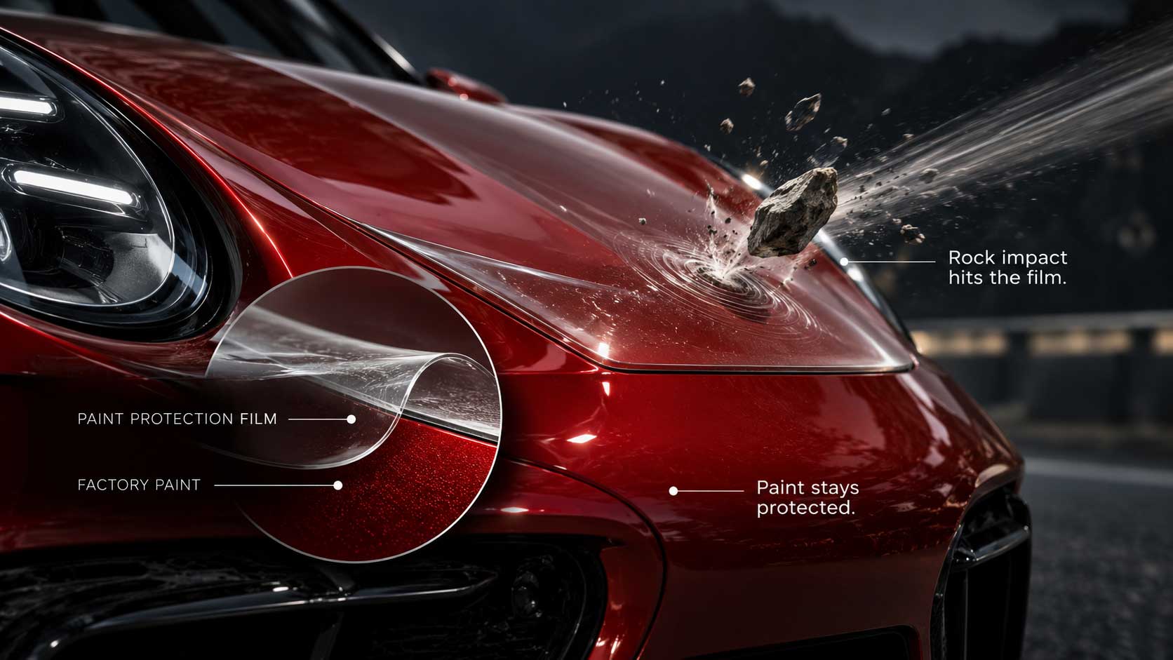 Rock Impact Protection Film Demo