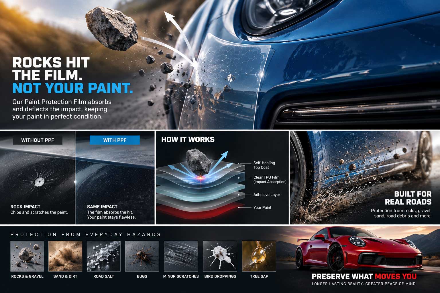 Generated image: Paint Protection Film: Built for the Road