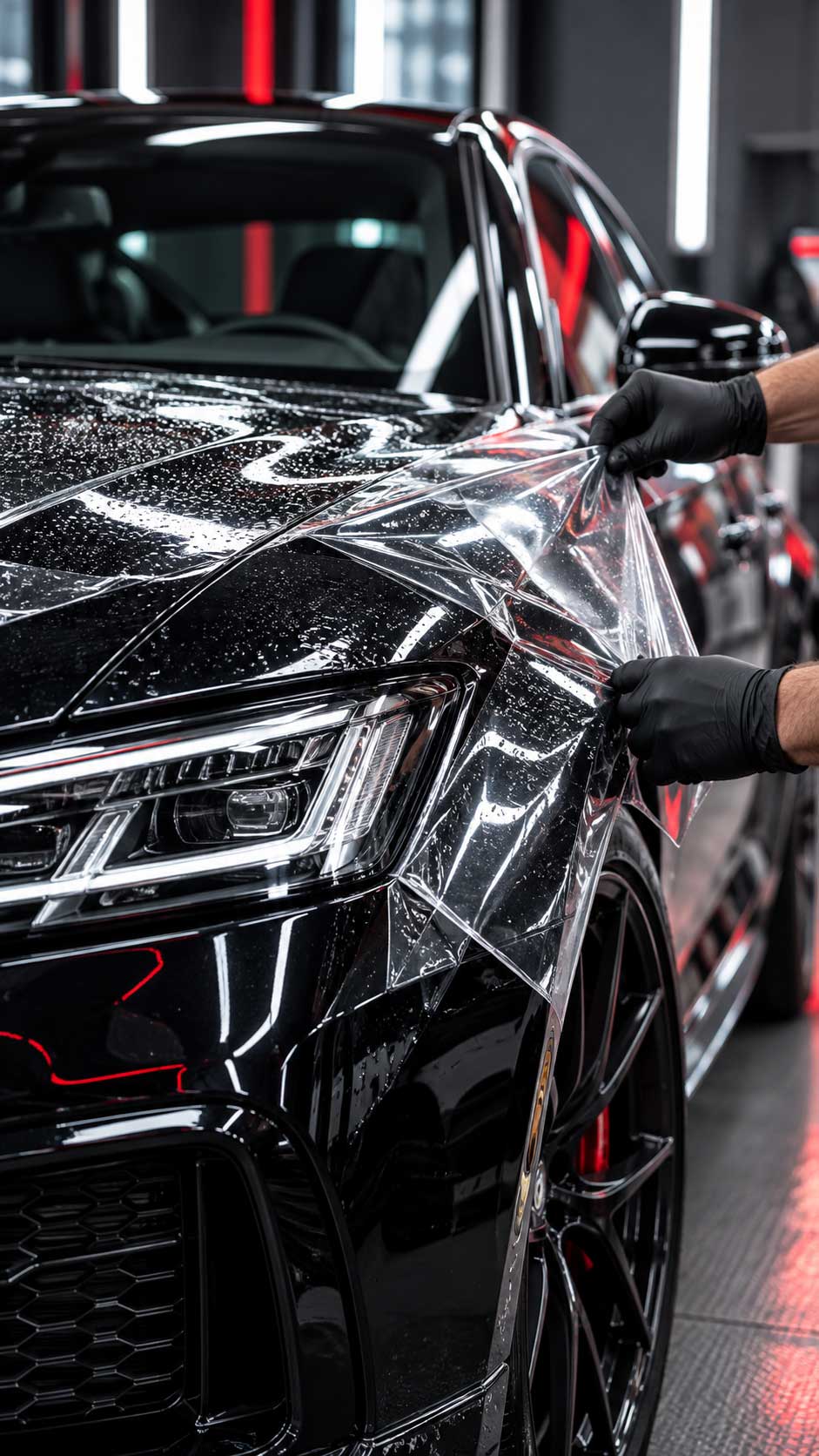 Paint Protection Film installation on vehicle